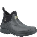 Cotswold Coleford Mens Pull On Rubber Chelsea Ankle Wellie Boots, black waterproof slip-on rain boots with durable sole and ankle-high design.