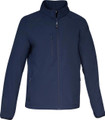 Cofra Weroth Mens Softshell Zip Up Work Warm Fleece Jacket, navy blue with full zipper and multiple pockets.