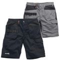 Scruffs Flex Trade Holster Mens Multi Pocket Cargo Shorts, men's rugged cargo shorts with multiple pockets, durable fabric, and tactical holster features.