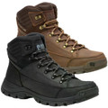 Caterpillar Threshold Hiker WP Mens Casual Lace Up Ankle Boots, brown and black waterproof hiking boots with durable leather material and rugged outsole for comfort and support.