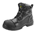 Beeswift CF66 Mens Composite Toe/Midsole Metatarsal Work Boots, black safety work boot with reinforced toe and padded ankle support.