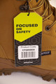 Beeswift CF68 Mens Side Zip Composite Toe/Midsole Work Boots, front view showing product tag and tan color with laces.