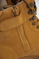 Beeswift CF68 Mens Side Zip Composite Toe/Midsole Work Boots, close-up view of the tan leather work boot showing the zipper, stitching, and lace eyelets.