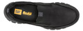 Caterpillar Threshold Men's Slip-On Casual Leather Trainer Shoes, black leather slip-on shoes with a cushioned insole and rugged sole for comfort and durability.