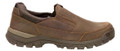 Caterpillar Threshold Mens Slip On Casual Leather Trainer Shoes, brown slip-on casual leather shoes with cushioned sole and rugged outsole for everyday comfort and style.