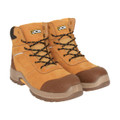 JCB Fastrac Mens Work Safety Composite Toe Midsole Ankle Boots, rugged tan work boots with protective toe caps, padded collars, and sturdy laces for construction and industrial safety.