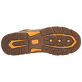 JCB Fastrac Mens Work Safety Composite Toe Midsole Ankle Boots, close-up view of the rugged sole with anti-slip design and orange accents for durability and safety.