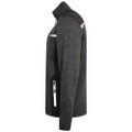 JCB Trade Elmhurst II Mens Quarter Zip Work Warm Knitted Jumper, a men's grey and black quarter zip jumper with textured knit fabric and high-performance features for work warmth.