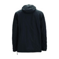 Scruffs Over-Head Jacket Mens Lightweight Work Jacket Coat, back view of a black waterproof over-head jacket with a hood, long sleeves, and a drawstring hem.