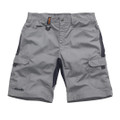 Scruffs Trade Flex Mens Pockets Cargo Shorts, gray tactical cargo shorts with multiple pockets and durable fabric.