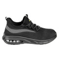 Beeswift Sutton Mens S1P Flyknit Safety Slip On Lightweight Composite Trainers, black safety trainers with cushioned sole and breathable Flyknit fabric.