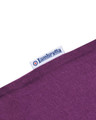 Lambretta Mens Fade Racing Stripe Retro Mod Ska Casual T-Shirts, close-up of purple fabric with Lambretta brand tag.