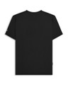 Lambretta Mens Fade Racing Stripe Retro Mod Ska Casual T-Shirts, front view of a black T-shirt with a plain design.