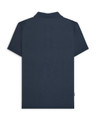 Lambretta Mens Vintage Classic Mod Ska Casual Smart Polo, back view of navy blue polo shirt with collar and short sleeves.