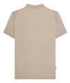 Lambretta Mens Vintage Classic Mod Ska Casual Smart Polo, beige short-sleeve polo shirt with a ribbed collar.