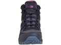 Karrimor Bodmin Mid 6 Womens Walking Hiking Trekking Boots, front view of a black and grey hiking boot with pink accents and rugged sole.