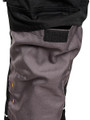 JCB Trade Rips Stop Mens Cargo Work Trade Trousers - Regular Leg, close-up of gray durable fabric cargo trousers with black waistband and utility pockets.