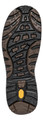 Red Wing Shoes Red Wing King Toe 3043 Mens 6" Vibram Waterproof S7L Safety Ankle Boots, showing the rugged black and brown outsole with deep tread patterns for durability and traction.