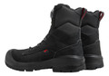 Red Wing Shoes Red Wing VersaPro 3035 Mens Tall 8" BOA Waterproof Safety Boots, black waterproof safety boots with red accents and sturdy sole.