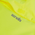 Scruffs High Visibility Mens Hi-Viz Waterproof Zip Up Jacket Coat, bright yellow high-visibility waterproof jacket with reflective branding and velcro closure.