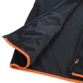 Scruffs Harbour Mens Micro Fleece Zip Up Jacket Coat, black fleece jacket with orange trim and zip closure.