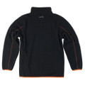 Scruffs Harbour Mens Micro Fleece Zip Up Jacket Coat, black fleece jacket with orange accents and a high collar.