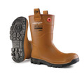 Dunlop Rigpro Lined Mens Steel Toe/Midsole S5 Rigger Boots, brown waterproof safety boots with steel toe cap and slip-resistant sole.