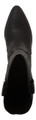 Rocket Dog Feria Womens Mid Calf Cowboy Western Pull On Boots, black leather cowboy boot with classic western stitching and pull-on design.