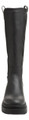 Rocket Dog Drea Womens Tall Knee High Full Zip Up Wedge Boots, black knee-high boots with a full zip closure and chunky wedge heel.