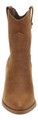 Rocket Dog Feather Womens Classic Cowboy Pull On Western Boots, front view of a tan leather cowboy boot with pull-on loops and stitched toe detail.