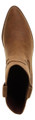 Rocket Dog Feather Womens Classic Cowboy Pull-On Western Boots, brown leather ankle boots with a pointed toe and pull-on design.