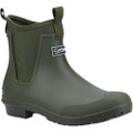 Cotswold Grosvenor Womens Pull On Ankle Wellies Wellingtons Boots, green waterproof ankle boots with slip-on design and reinforced toe area.