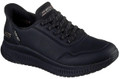 Skechers Bobs Squad 4 Key Lock Women's Slip-Ins Trainers, black sporty slip-on sneakers with laces and convenient slip-in design.
