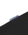 Lambretta Mens Two Tone Stripe Classic Mod Ska Casual Smart T-Shirt, black fabric with a close-up view of the Lambretta brand label.