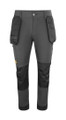JCB 4-Way Stretch Holster Mens Cargo Work Trade Trousers - 31/33 Leg, black flexible work trousers with multiple cargo pockets and reinforced knee areas for durability and comfort.