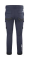 JCB Mens 4-Way Stretch Cargo Work Trade Trousers - 31/33 Leg, navy blue work trousers with multiple cargo pockets and reinforced panels, designed for durability and comfort in trades and construction.