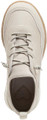 Rocket Dog Ruby Womens Casual Slip On Elastic Trainers, top view of beige sneaker with rounded toe and lace-up closure.