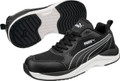 PUMA Safety PUMA Shift Mens S3S Composite Toe Midsole Work Shoes Trainers, black athletic work shoes with white sole and PUMA logo, designed for safety and durability.
