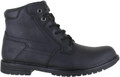 Caterpillar Staten Hi Mens Casual Lace Up Chukka Leather Ankle Boots, black leather ankle boots with lace-up closure, rugged outsole, and classic design.
