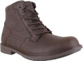 Caterpillar Staten Hi Mens Casual Lace Up Chukka Leather Ankle Boots, brown leather finish with sturdy laces and rugged sole.