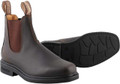 Blundstone 067 Mens Classic Pull On Chelsea Dealer Ankle Boots, black leather ankle boots with elastic side panels and pull tabs for easy wearing, durable rugged sole for grip.