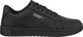 Puma PUMA Blast O2 SR Mens/Womens Occupational Nurse Hospitality Trainers, black slip-on shoes with Puma logo on side and sole.