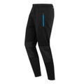 Regatta Jeopardize Mens Work Trade Comfort Joggers, black workout pants with blue zipper pocket and reinforced panels for durability and comfort.