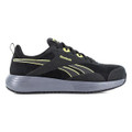 Reebok Lite Plus 4 Mens S1P Safety Composite Toe/Midsole Trainers, black and yellow athletic safety shoes with cushioned midsole and durable outsole for work safety.