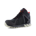 Reebok TrailGrip Mid Mens S3 SR Safety Toe/Midsole Trainers, black and red safety footwear with rugged sole design for outdoor safety and durability.