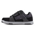 DC Work Crew Stag Men's Work Safety S3 Composite Toe/Midsole Trainers, black and gray safety work sneakers with rugged sole and padded collar.