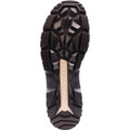 Dunlop Blizzard Faux Fur Mens/Womens Pull On Lined Rubber Tall Wellington Boots, view of the rugged rubber sole with textured grip pattern and brand logo.
