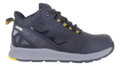JCB Spark 2 Mid Mens Composite Toe/Midsole Safety Work Ankle Boots, black and grey safety work boots with protective toe and durable sole design.