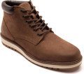 Thomas Crick Wells Mens Classic Smart Leather Chukka Ankle Boots, brown leather ankle boots with lace-up closure and cushioned sole.
