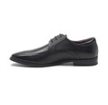 Thomas Crick Hutton Mens Lace Up Casual Formal Leather Smart Shoes, black polished leather dress shoe with sleek design and lace-up closure.